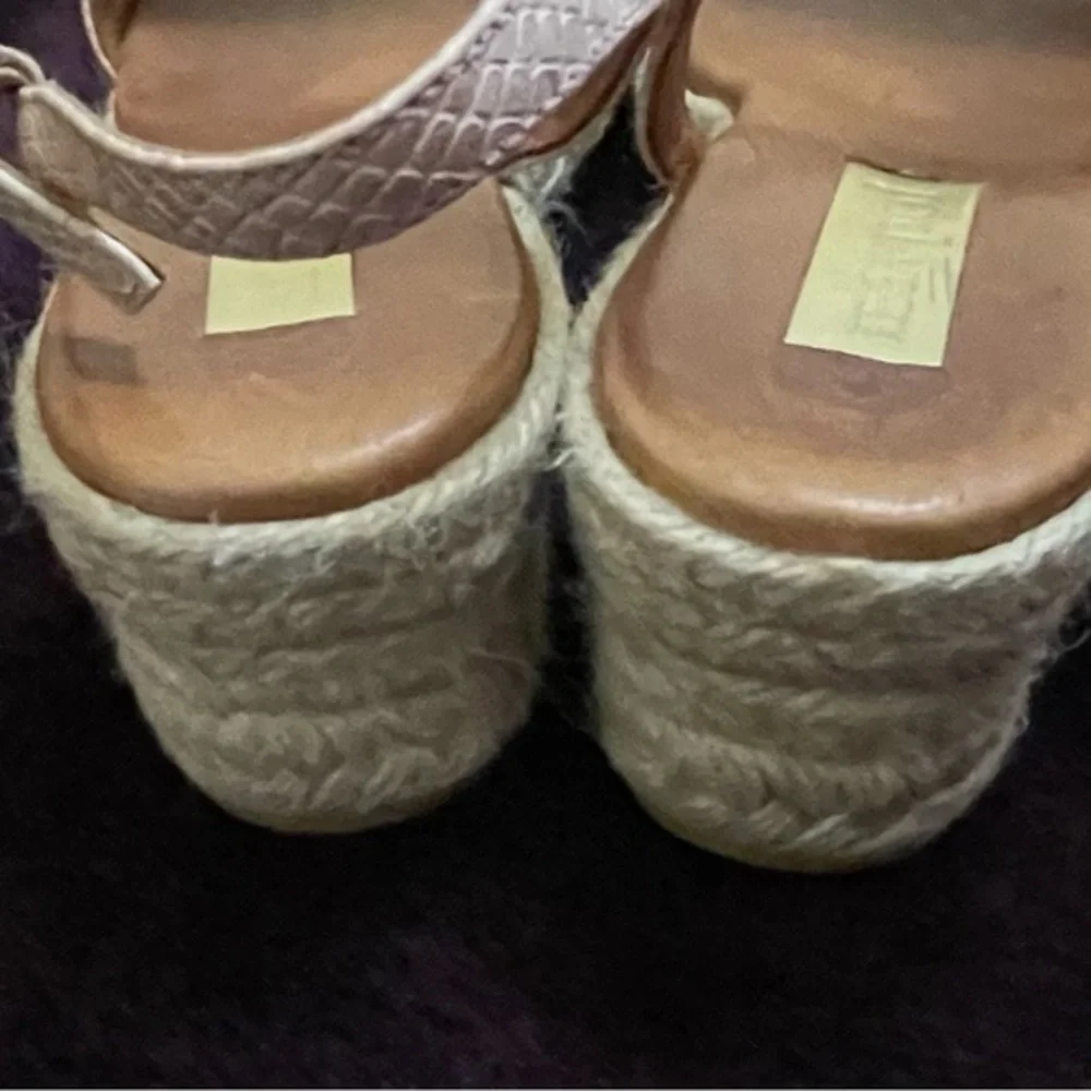 MAYPOL PINK MOC PYTHON WEDGE ESPADRILLES SZ 39